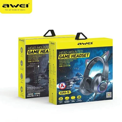 Kup AWEI GM-9 căști de gaming in-ear cu microfon negru/negru - AWEI155 - {ean13} - Sklep Home Screen