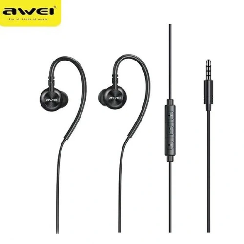 Kup AWEI L3 căști in-ear cu mufă de 3,5 mm negru/negru - AWEI159 - {ean13} - Sklep Home Screen