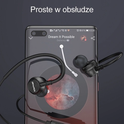 Kup AWEI L3 căști in-ear cu mufă de 3,5 mm negru/negru - AWEI159 - {ean13} - Sklep Home Screen
