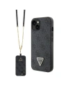 Guess Apple Tasche GUHCP14SP4TDSCPK iPhone 14 Hartschale Crossbody 4G Metall Logo schwarz/schwarz