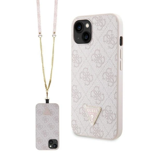 Kup Guess Apple Tasche GUHCP14SP4TDSCPP iPhone 14 Hartschalenetui Crossbody 4G Metall Logo rosa/rosa - GUE2743 - {ean13} - Sklep Home Screen