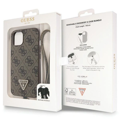 Kup Etui Guess GUHCP14SP4TDSCPW Apple iPhone 14 hardcase Crossbody 4G Metal Logo brązowy/brown - GUE2744 - {ean13} - Sklep Home Screen