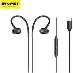 Kup AWEI TC-6 USB-C căști in-ear negru/negru - AWEI160 - {ean13} - Sklep Home Screen