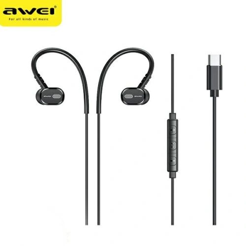 Kup AWEI TC-6 USB-C căști in-ear negru/negru - AWEI160 - {ean13} - Sklep Home Screen