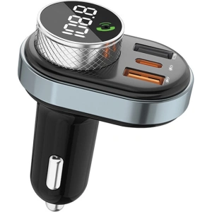 Kup Transmiter FM AWEI C-843, zestaw głośnomówiący, Bluetooth 5.0, MP3, 1xUSB-A, 1xUSB-C czarny/black - AWEI162 - {ean13} - Sklep Home Screen