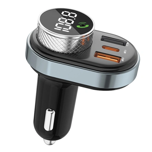 Kup Transmiter FM AWEI C-843, zestaw głośnomówiący, Bluetooth 5.0, MP3, 1xUSB-A, 1xUSB-C czarny/black - AWEI162 - {ean13} - Sklep Home Screen