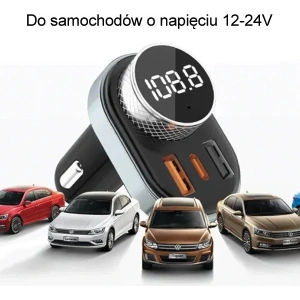 Kup Transmiter FM AWEI C-843, zestaw głośnomówiący, Bluetooth 5.0, MP3, 1xUSB-A, 1xUSB-C czarny/black - AWEI162 - {ean13} - Sklep Home Screen