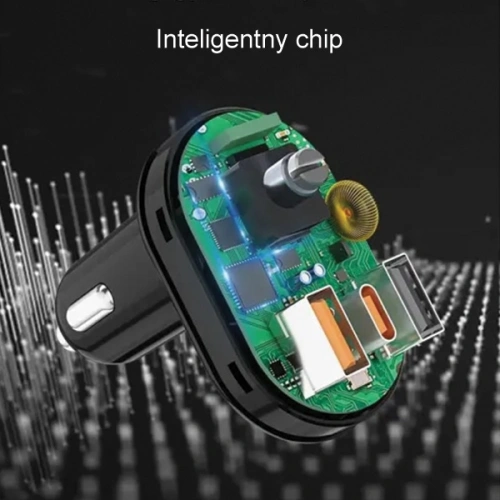 Kup Transmiter FM AWEI C-843, zestaw głośnomówiący, Bluetooth 5.0, MP3, 1xUSB-A, 1xUSB-C czarny/black - AWEI162 - {ean13} - Sklep Home Screen