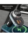 Kup Transmiter FM AWEI C-843, zestaw głośnomówiący, Bluetooth 5.0, MP3, 1xUSB-A, 1xUSB-C czarny/black - AWEI162 - {ean13} - Sklep Home Screen