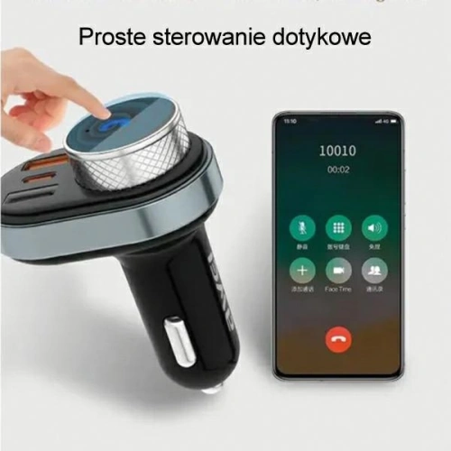 Kup Transmiter FM AWEI C-843, zestaw głośnomówiący, Bluetooth 5.0, MP3, 1xUSB-A, 1xUSB-C czarny/black - AWEI162 - {ean13} - Sklep Home Screen