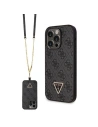 Guess Apple Tasche GUHCP14XP4TDSCPK iPhone 14 Pro Max Hartschale Crossbody 4G Metal Logo schwarz/schwarz