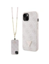 Guess Apple Geantă GUHCP14XP4TDSCPP iPhone 14 Pro Max hardcase Crossbody 4G Metal Logo roz/roz