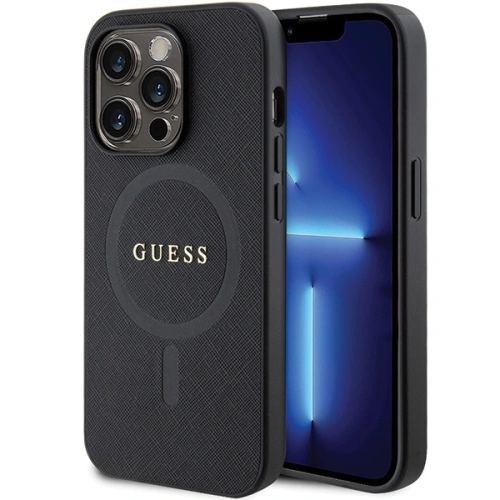 Kup Etui Guess GUHMP14XPSAHMCK Apple iPhone 14 Pro Max keménytok Saffiano MagSafe fekete/black - GUE2753 - {ean13} - Sklep Home Screen