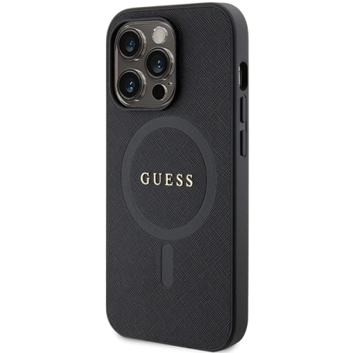 Kup Etui Guess GUHMP14XPSAHMCK Apple iPhone 14 Pro Max keménytok Saffiano MagSafe fekete/black - GUE2753 - {ean13} - Sklep Home Screen