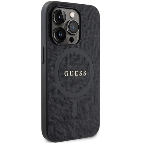 Kup Etui Guess GUHMP14XPSAHMCK Apple iPhone 14 Pro Max keménytok Saffiano MagSafe fekete/black - GUE2753 - {ean13} - Sklep Home Screen