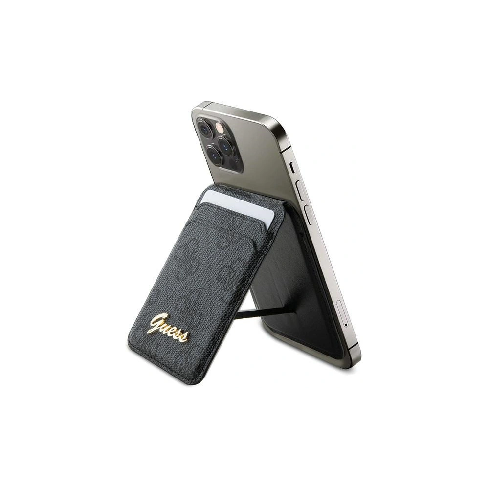 Kieszeń na karty Guess Wallet Card Slot Stand GUWMSHG4SHK MagSafe 4G Classic Logo czarny/black