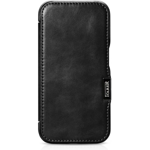Kup Etui iCarer Curved Edge Oil Wax Real Leather Folio Case MagSafe Apple iPhone 15 Pro czarne - ICR489 - {ean13} - Sklep Home Screen