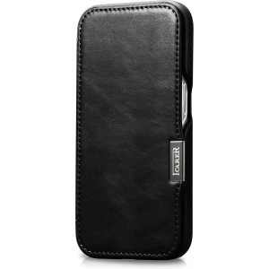 Kup Etui iCarer Curved Edge Oil Wax Real Leather Folio Case MagSafe Apple iPhone 15 Pro černé - ICR489 - {ean13} - Sklep Home Screen