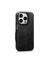 Kup Etui iCarer Curved Edge Oil Wax Real Leather Folio Case MagSafe Apple iPhone 15 Pro czarne - ICR489 - {ean13} - Sklep Home Screen