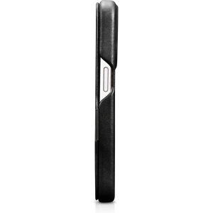 Kup Case iCarer Curved Edge Oil Wax Echtleder Folio Case MagSafe Apple iPhone 15 Pro schwarz - ICR489 - {ean13} - Sklep Home Screen