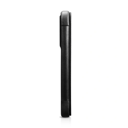 Kup Etui iCarer ívelt élekkel rendelkező olajviaszos valódi bőr könyvtok MagSafe Apple iPhone 15 Pro fekete - ICR489 - {ean13} - Sklep Home Screen