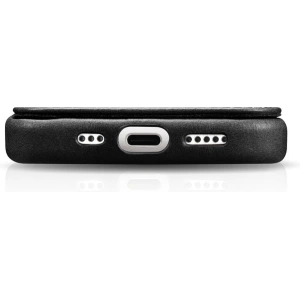 Kup Case iCarer Curved Edge Oil Wax Echtleder Folio Case MagSafe Apple iPhone 15 Pro schwarz - ICR489 - {ean13} - Sklep Home Screen