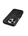 Kup Case iCarer Curved Edge Oil Wax Echtleder Folio Case MagSafe Apple iPhone 15 Pro schwarz - ICR489 - {ean13} - Sklep Home Screen