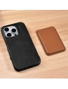 Kup Etui iCarer Curved Edge Oil Wax Real Leather Folio Case MagSafe Apple iPhone 15 Pro czarne - ICR489 - {ean13} - Sklep Home Screen