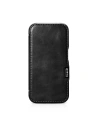 Etui iCarer Curved Edge Oil Wax Real Leather Folio Case MagSafe Apple iPhone 15 černé