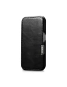 Kup Etui iCarer Curved Edge Oil Wax Real Leather Folio Case MagSafe Apple iPhone 15 czarne - ICR490 - {ean13} - Sklep Home Screen