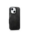 Kup Etui iCarer Curved Edge Oil Wax Real Leather Folio Case MagSafe Apple iPhone 15 czarne - ICR490 - {ean13} - Sklep Home Screen
