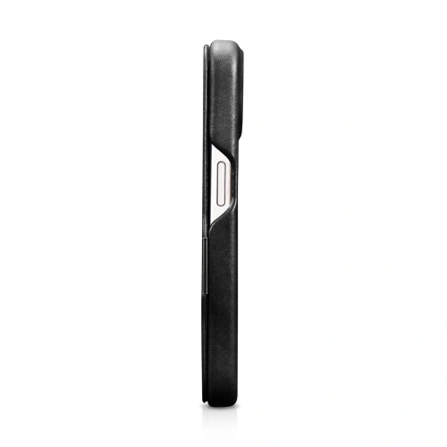 Kup Case iCarer Curved Edge Oil Wax Echtleder Folio Case MagSafe Apple iPhone 15 schwarz - ICR490 - {ean13} - Sklep Home Screen