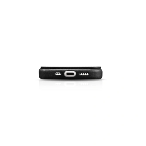 Kup Case iCarer Curved Edge Oil Wax Echtleder Folio Case MagSafe Apple iPhone 15 schwarz - ICR490 - {ean13} - Sklep Home Screen