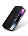 Kup Etui iCarer Curved Edge Oil Wax Real Leather Folio Case MagSafe Apple iPhone 15 czarne - ICR490 - {ean13} - Sklep Home Screen