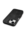Kup Etui iCarer Curved Edge Oil Wax Real Leather Folio Case MagSafe Apple iPhone 15 czarne - ICR490 - {ean13} - Sklep Home Screen