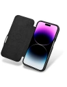 Kup Etui iCarer Curved Edge Oil Wax Real Leather Folio Case MagSafe Apple iPhone 15 czarne - ICR490 - {ean13} - Sklep Home Screen