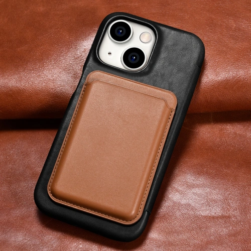 Kup Etui iCarer Curved Edge Oil Wax Real Leather Folio Case MagSafe Apple iPhone 15 czarne - ICR490 - {ean13} - Sklep Home Screen