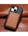 Kup Etui iCarer Curved Edge Oil Wax Real Leather Folio Case MagSafe Apple iPhone 15 czarne - ICR490 - {ean13} - Sklep Home Screen