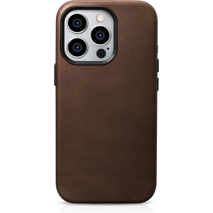 Buy iCarer Oil Wax Premium Leather MagSafe Apple iPhone 15 Pro Max brown - ICR491 - {ean13} - Home Screen Store Europe