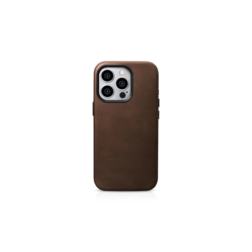 Kup Case iCarer Oil Wax Premium Leather MagSafe Apple iPhone 15 Pro Max braun - ICR491 - {ean13} - Sklep Home Screen