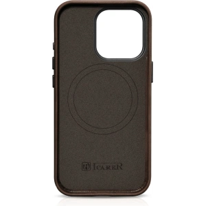 Buy iCarer Oil Wax Premium Leather MagSafe Apple iPhone 15 Pro Max brown - ICR491 - {ean13} - Home Screen Store Europe