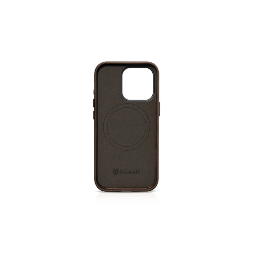 Buy iCarer Oil Wax Premium Leather MagSafe Apple iPhone 15 Pro Max brown - ICR491 - {ean13} - Home Screen Store Europe