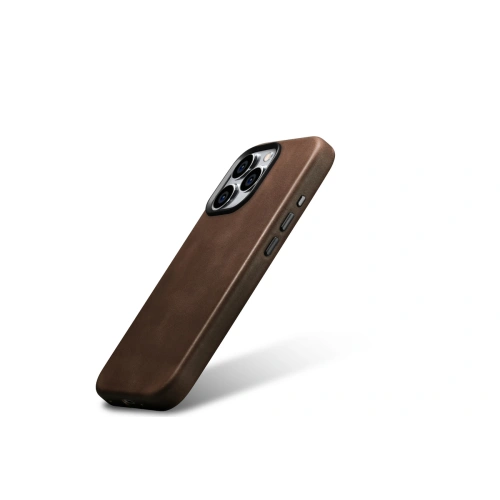 Buy iCarer Oil Wax Premium Leather MagSafe Apple iPhone 15 Pro Max brown - ICR491 - {ean13} - Home Screen Store Europe