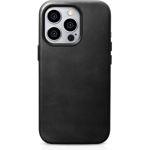 Buy iCarer Oil Wax Premium Leather MagSafe Apple iPhone 15 Pro Max black - ICR492 - {ean13} - Home Screen Store Europe