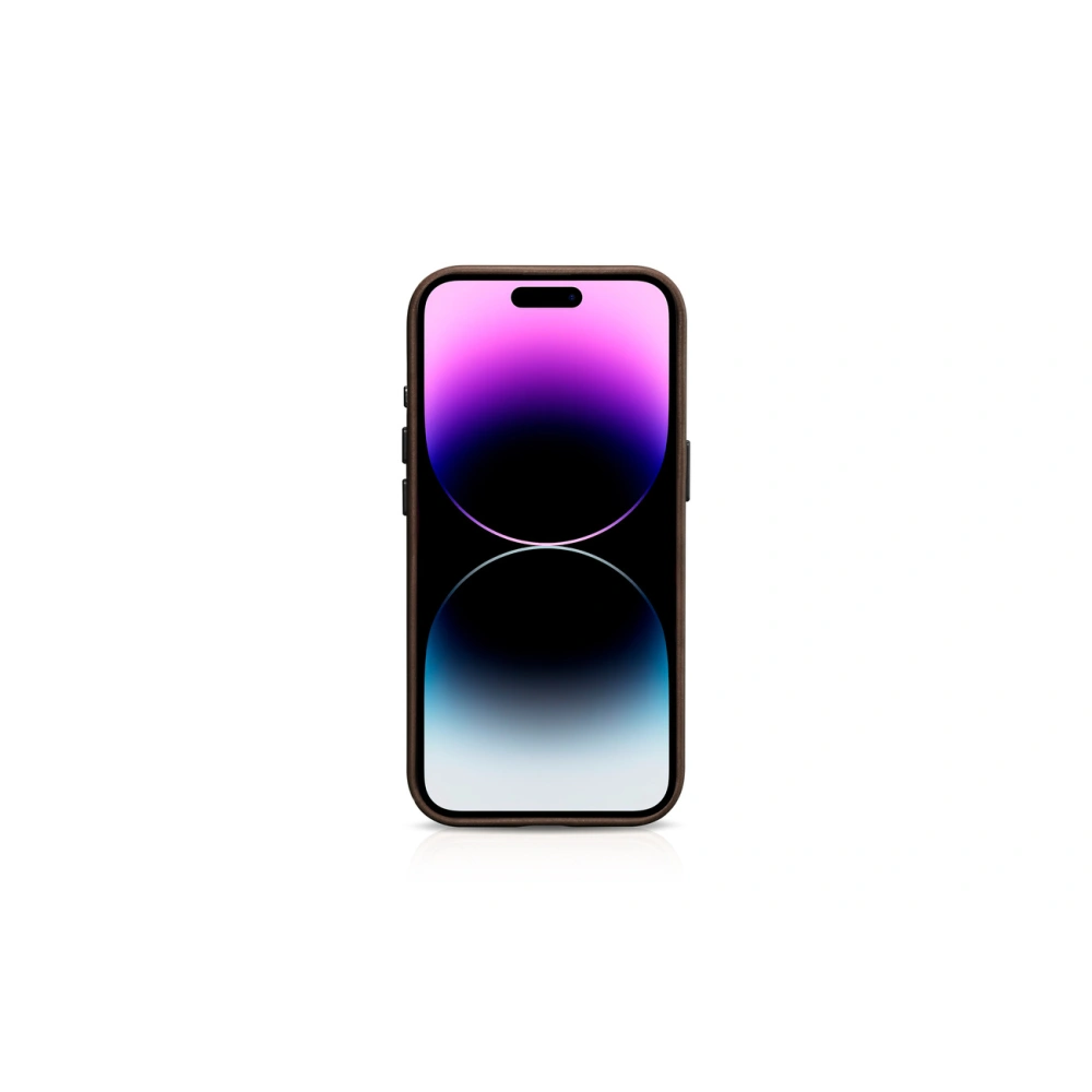 Etui iCarer Oil Wax Premium Leather MagSafe Apple iPhone 15 Pro brązowy