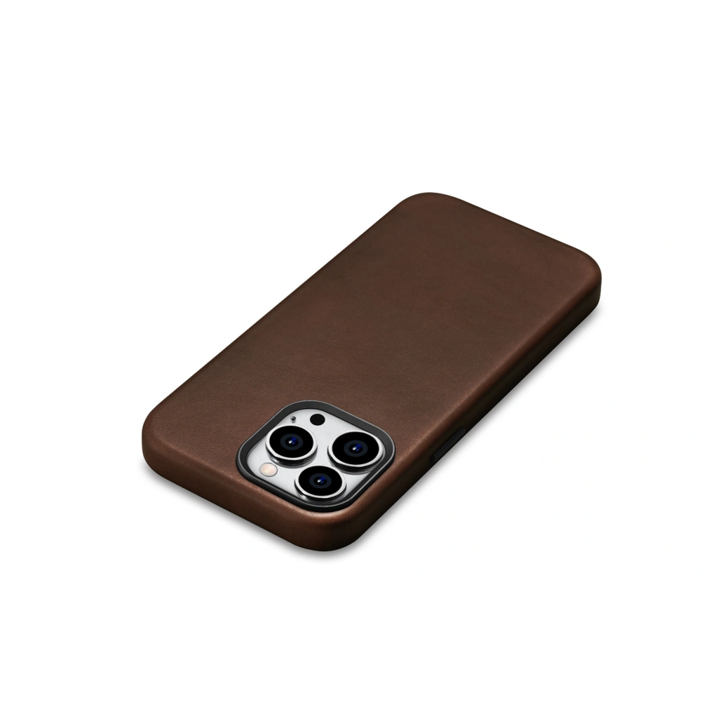 Etui iCarer Oil Wax Premium Leather MagSafe Apple iPhone 15 Pro brązowy