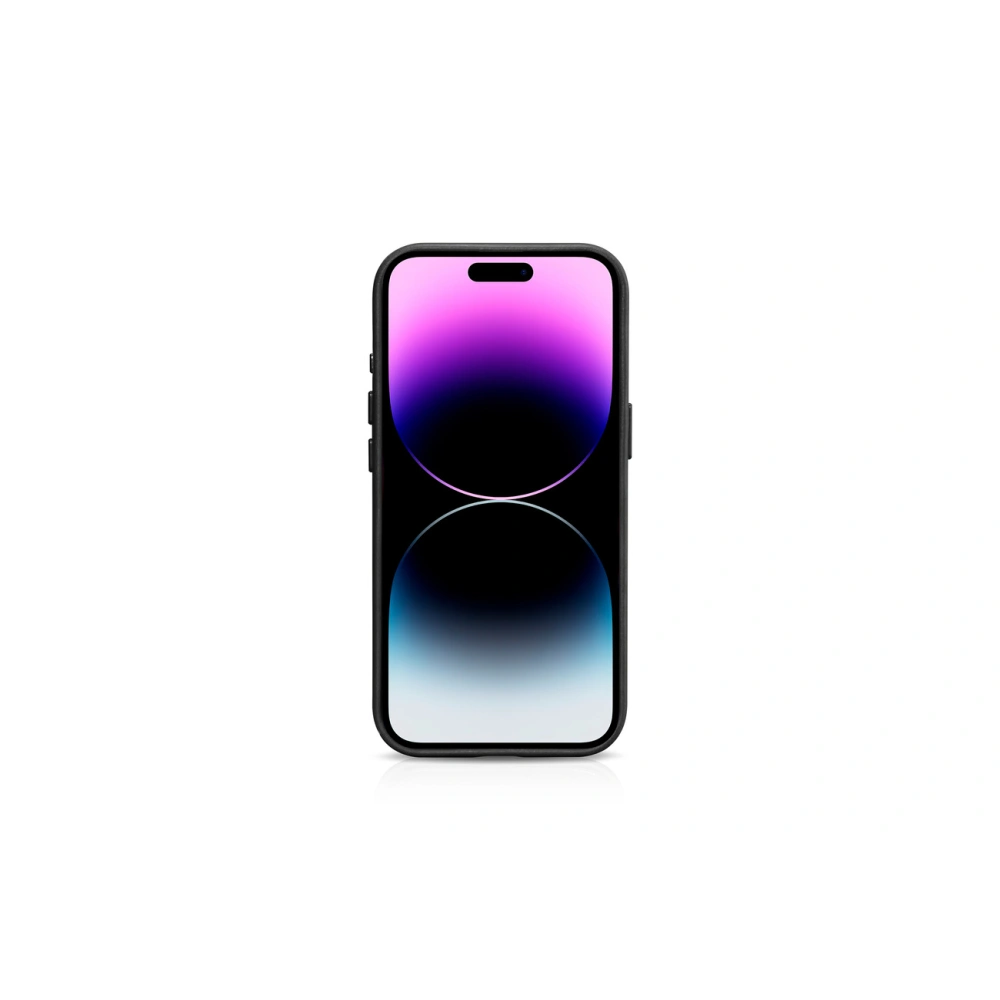 Etui iCarer Oil Wax Premium Leather MagSafe Apple iPhone 15 Pro czarne