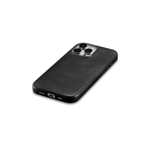Kup iCarer Apple Carcasă din ceară de ulei din piele Premium MagSafe iPhone 15 Pro negru - ICR494 - {ean13} - Sklep Home Screen