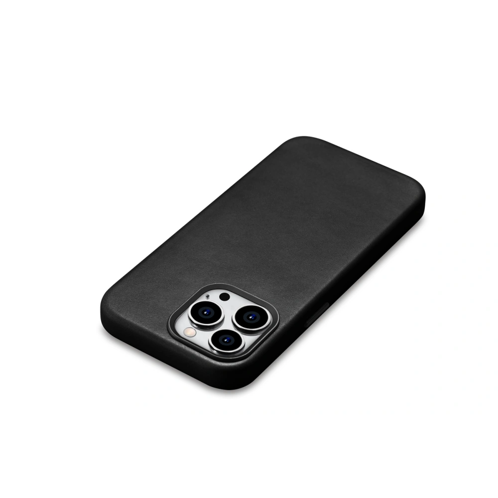 Etui iCarer Oil Wax Premium Leather MagSafe Apple iPhone 15 Pro czarne