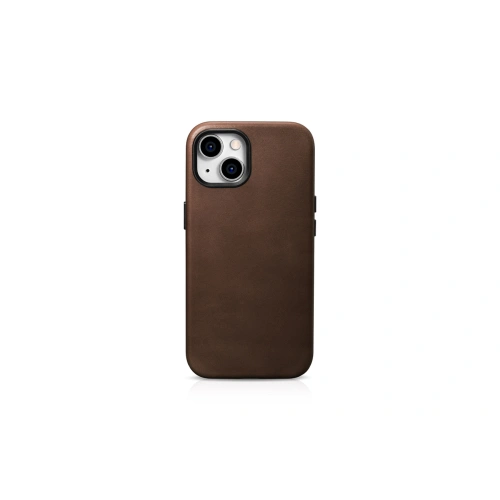Kup Case iCarer Öl Wachs Premium Leder MagSafe Apple iPhone 15 Plus / 14 Plus braun - ICR495 - {ean13} - Sklep Home Screen